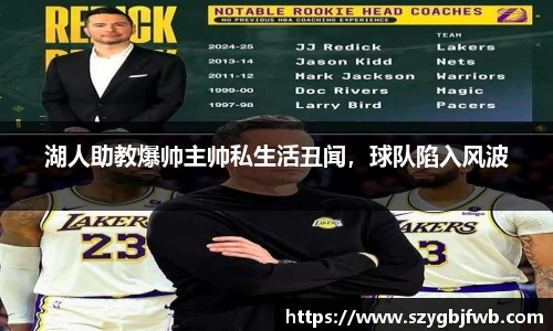 湖人助教爆帅主帅私生活丑闻，球队陷入风波