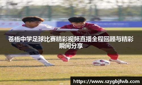 苍梧中学足球比赛精彩视频直播全程回顾与精彩瞬间分享