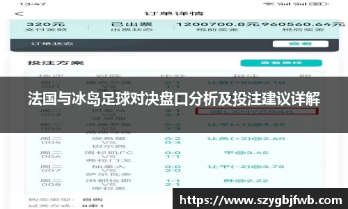 法国与冰岛足球对决盘口分析及投注建议详解